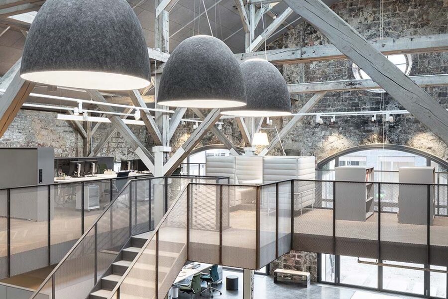 exemple d'éclairage acoustique dans un espace ouvert